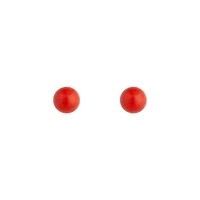 Cracked Red Ball Stud Earrings