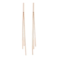 Gold Trio Snake Chain Drop Earrings