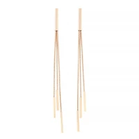 Gold Trio Snake Chain Drop Earrings