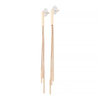 Gold Trio Snake Chain Drop Earrings