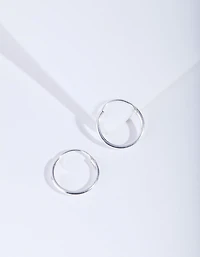Sterling Silver 12mm Hoop Earrings