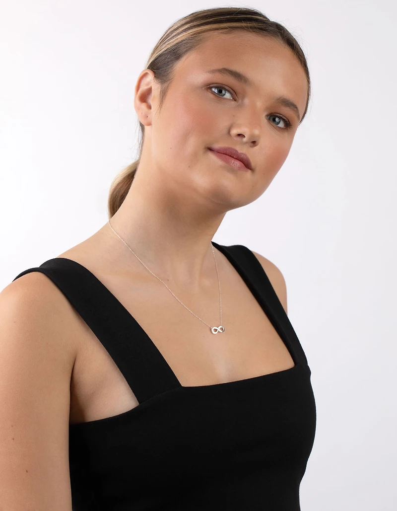 Collier pendentif infini en argent sterling