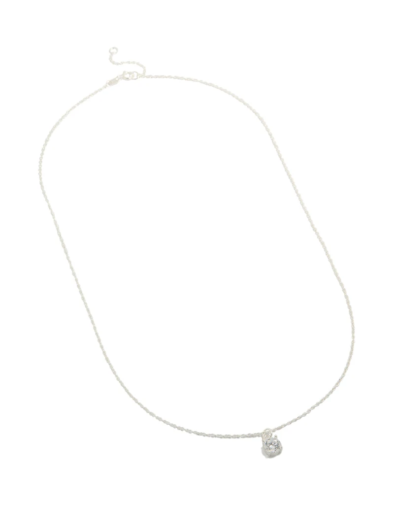 Sterling Silver Cubic Zirconia Necklace