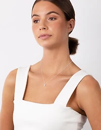 Sterling Silver Cubic Zirconia Necklace