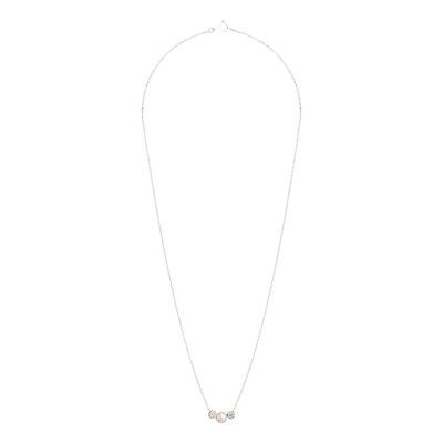Sterling Silver Pearlised & Diamante Bead Necklace