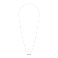 Sterling Silver Pearlised & Diamante Bead Necklace