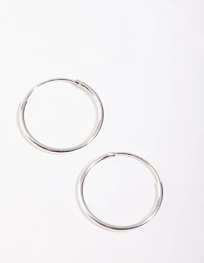 Sterling Silver 16mm Hoop Earrings
