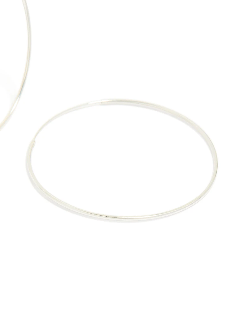 Sterling Silver 50Mm Hoop