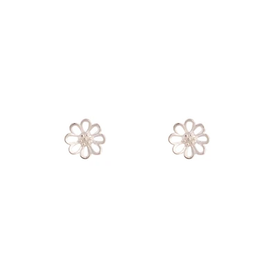 Sterling Silver Open Daisy Stud Earrings