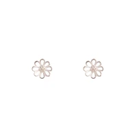 Sterling Silver Open Daisy Stud Earrings