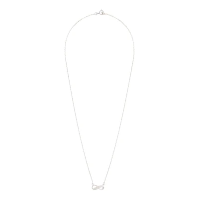 Sterling Silver Diamante Infinity Pendant Necklace