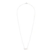 Sterling Silver Diamante Infinity Pendant Necklace