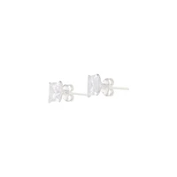 Sterling Silver Square Cubic Zirconia Stud