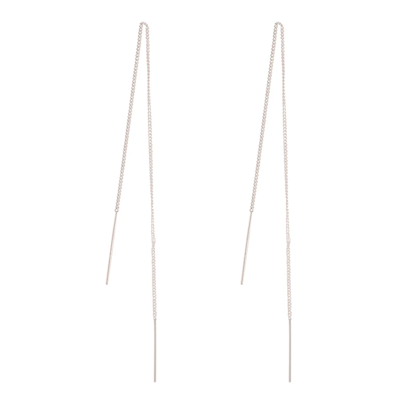 Sterling Silver Classic Thread-Through Earrings