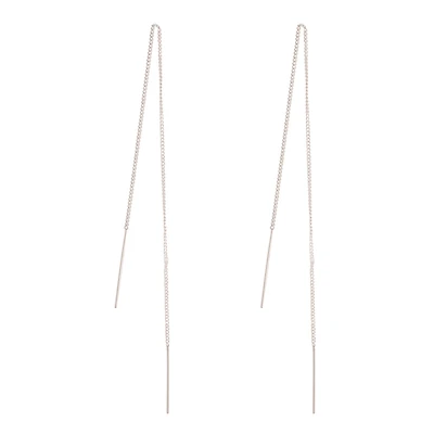 Sterling Silver Classic Thread-Through Earrings