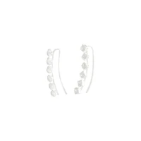 Sterling Silver Diamante Ear Pin