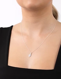 Sterling Silver Large Pearl Necklace