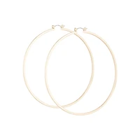 Polished Gold Large Hoop Earrings