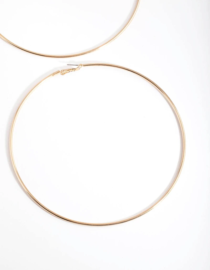 Gold Oversized Hoop Earrings