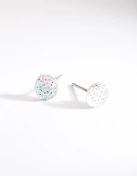 Boucles d’oreilles en forme de dôme de gelée pailletée