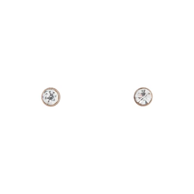Rose Gold Diamante Very Small Stud Earrings