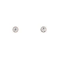 Rose Gold Diamante Very Small Stud Earrings