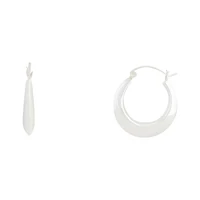Sterling Silver Flat Edge Hoop