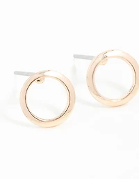 Boucles d’oreilles en or lisses à cercle ouvert