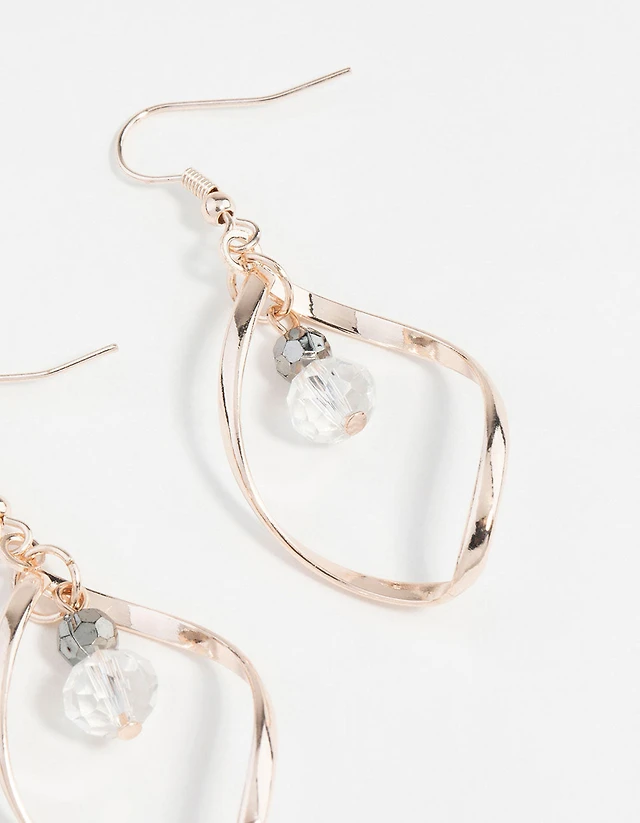 Lovisa Rose Gold Twist Bead Drop Earrings Beverly Center