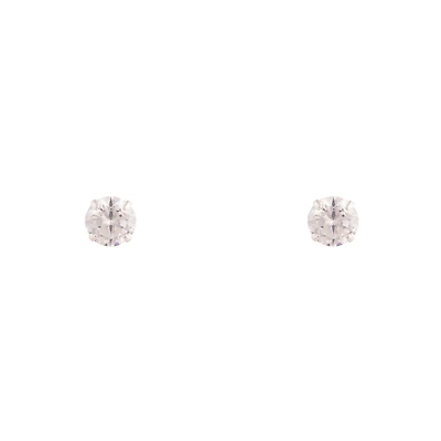 Sterling Silver Cubic Zirconia 2 CT Stud Earrings