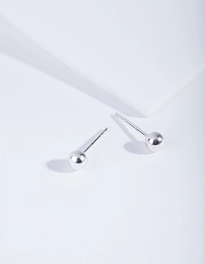 Sterling Silver Mini Ball Stud Earrings