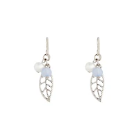 Silver Leaf Drop Earrings