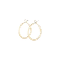 Polished Gold Dainty Hoop Earrings