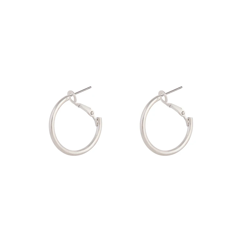 Silver Hoop Earrings 20mm