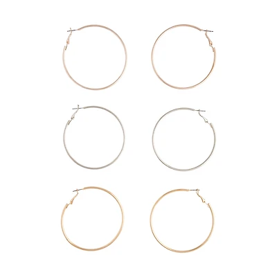 Mix Tube Big Hoop Earring Pack