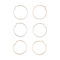 Mix Tube Big Hoop Earring Pack