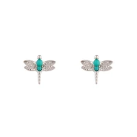Silver Bohemian Dragonfly Earrings