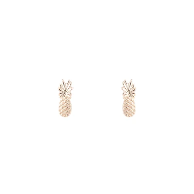 Rose Gold Pineapple Earrings