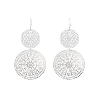 Boucles d’oreilles en filigrane d’argent à disque tombant