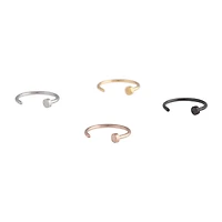 Mixed Metal Mini Nail Nose Ring 4-Pack