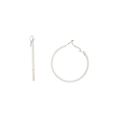 Classic Silver Round Hoop Earrings