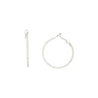 Classic Silver Round Hoop Earrings