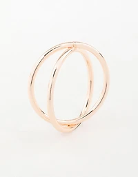 Rose Gold Cross Over Ring