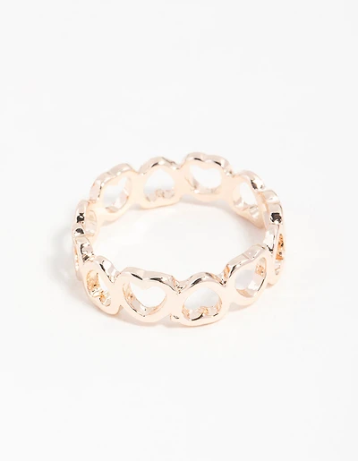 Rose Gold Heart Band Ring