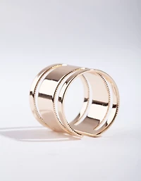 Gold Triple Tube Ring