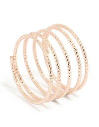 Rose Gold Diamond Cut Spiral Ring