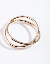 Anneau croisé Gold Classic