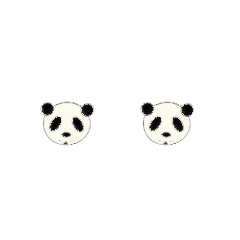 Mini Panda Face Stud Earrings