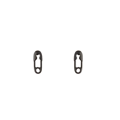 Solid Black Safety Pin Earrings