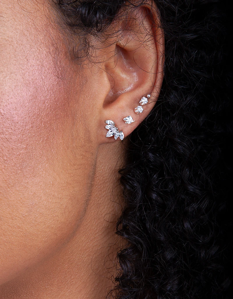 Haltère en éventail Marquise en acier chirurgical Cubic Zirconia Marquise